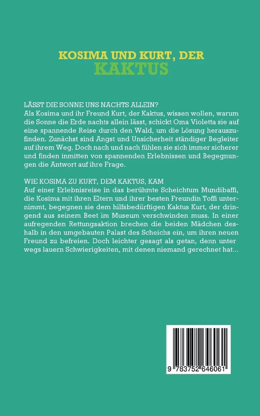 Rückseite: 9783752646061 | Kinderbuch ab 5 Jahren: Kosima und Kurt, der Kaktus | Blumenthal