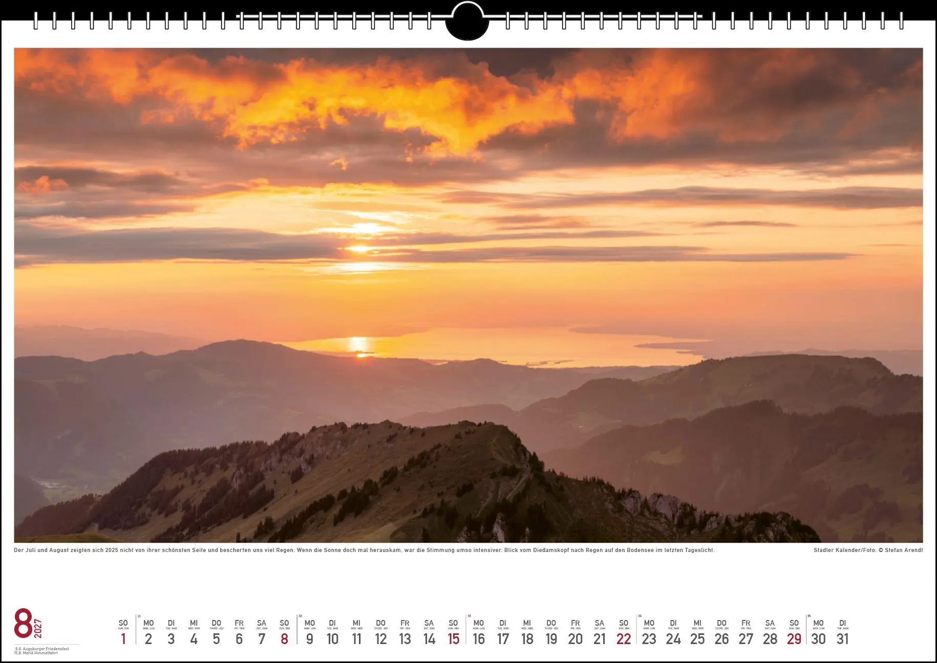 Bild: 9783861926061 | Wetterstimmungen am Bodensee 2027 | Stefan Arendt | Kalender | 13 S.