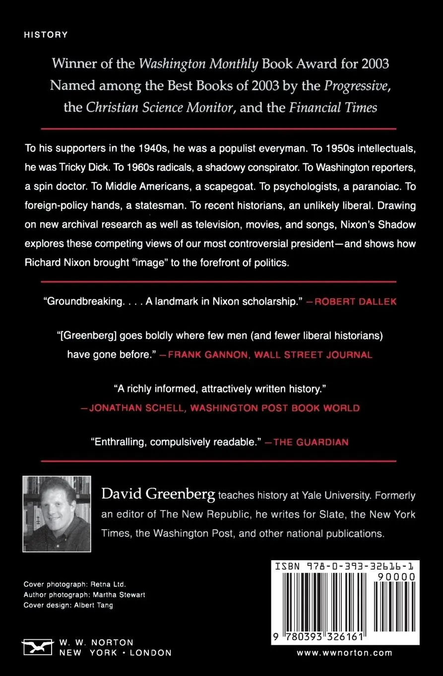 Rückseite: 9780393326161 | Nixon's Shadow | The History of an Image | David Greenberg | Buch