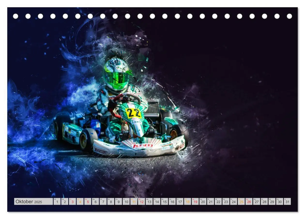 Bild: 9783435386161 | GoKart - extrem cool (Tischkalender 2025 DIN A5 quer), CALVENDO...