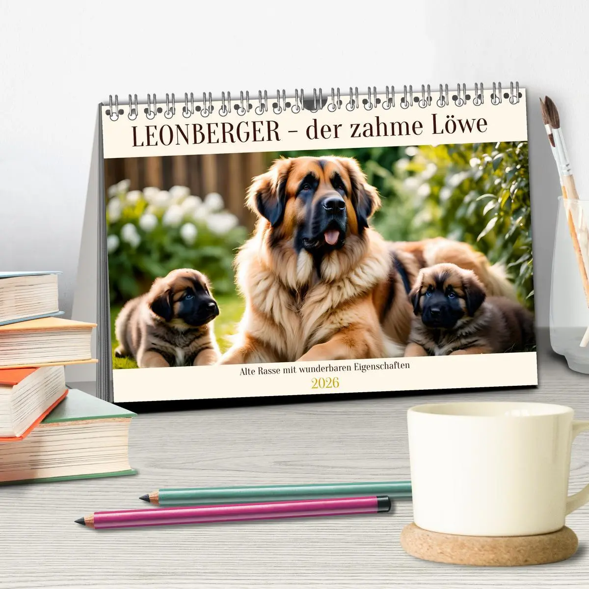 Bild: 9783457306161 | Leonberger - der zahme Löwe (Tischkalender 2026 DIN A5 quer),...