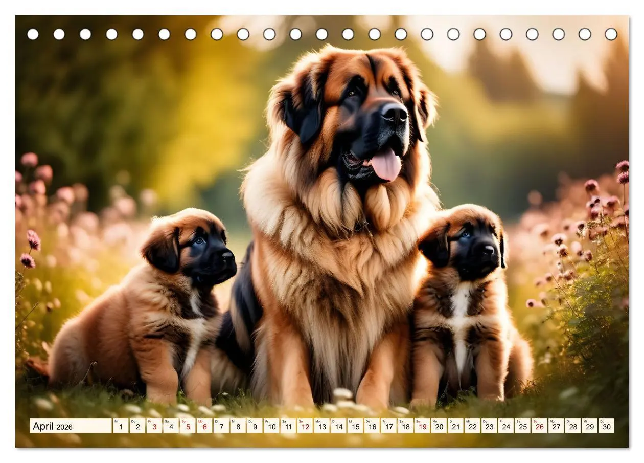 Bild: 9783457306161 | Leonberger - der zahme Löwe (Tischkalender 2026 DIN A5 quer),...