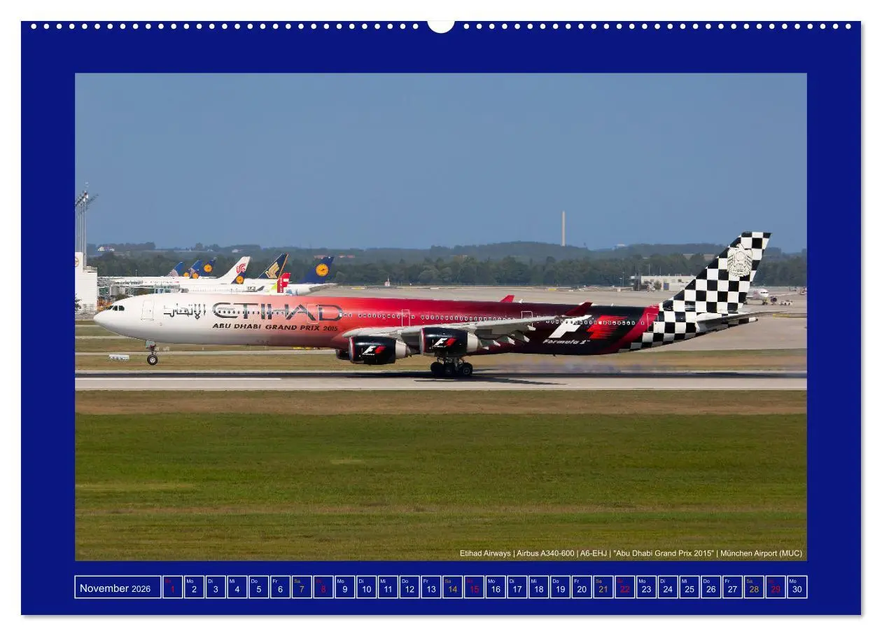 Bild: 9783457546161 | Bunte Airliner (Wandkalender 2026 DIN A2 quer), CALVENDO...
