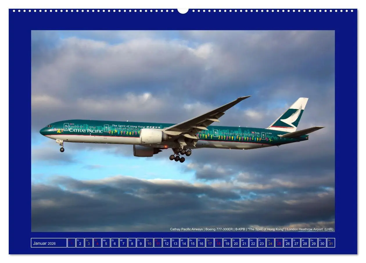 Bild: 9783457546161 | Bunte Airliner (Wandkalender 2026 DIN A2 quer), CALVENDO...