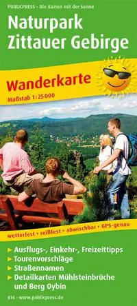 Cover: 9783747306161 | Naturpark Zittauer Gebirge 1:25 000 | (Land-)Karte | Wanderkarte/WK
