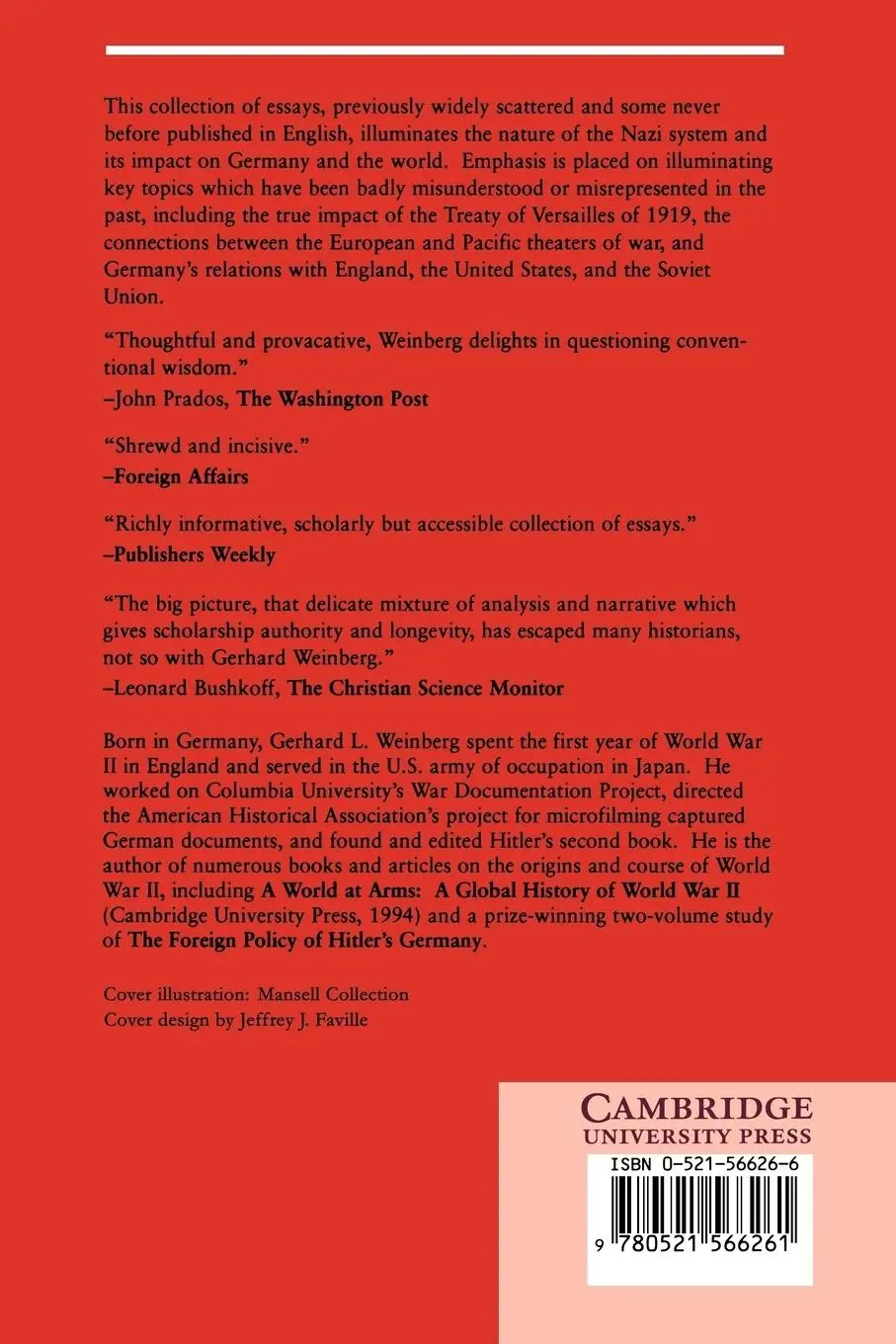 Rückseite: 9780521566261 | Germany, Hitler, and World War II | Gerhard L. Weinberg (u. a.) | Buch