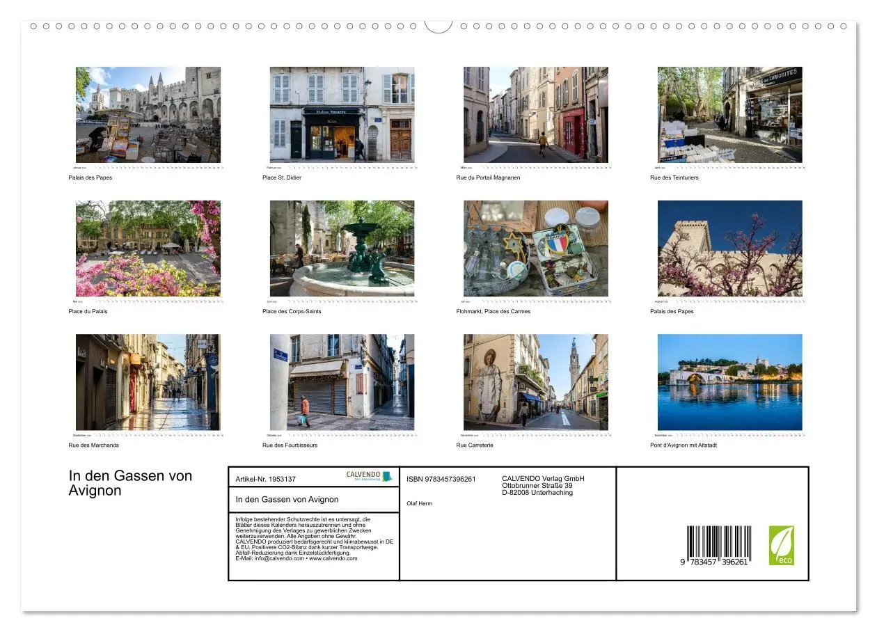 Bild: 9783457396261 | In den Gassen von Avignon (hochwertiger Premium Wandkalender 2026...