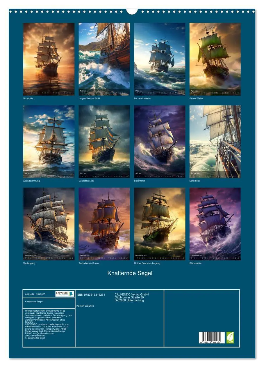 Bild: 9783516316261 | Knatternde Segel (Wandkalender 2026 DIN A2 hoch), CALVENDO...