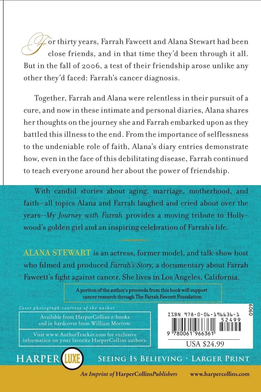Rückseite: 9780061966361 | My Journey with Farrah LP | Alana Stewart | Taschenbuch | Englisch