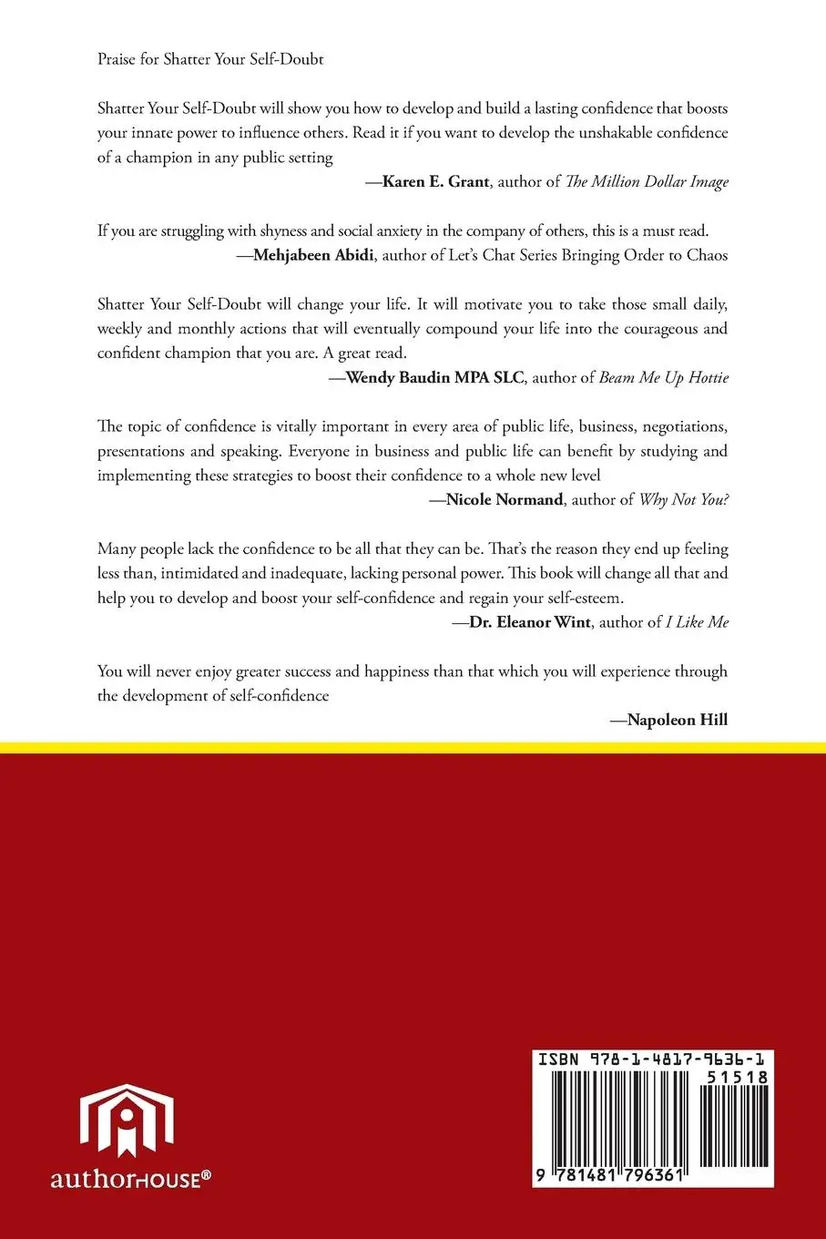 Rückseite: 9781481796361 | Shatter Your Self-Doubt | Mabel Joshua-Amadi (u. a.) | Taschenbuch
