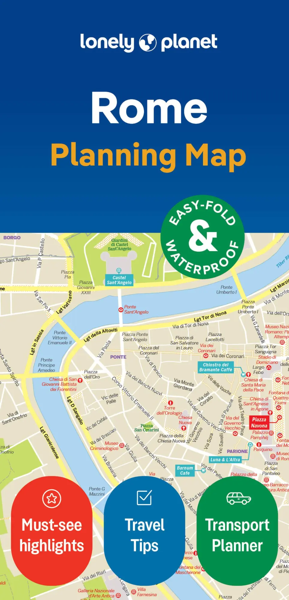 Cover: 9781787016361 | Lonely Planet Rome City Map | (Land-)Karte | Lonely Planet City Map