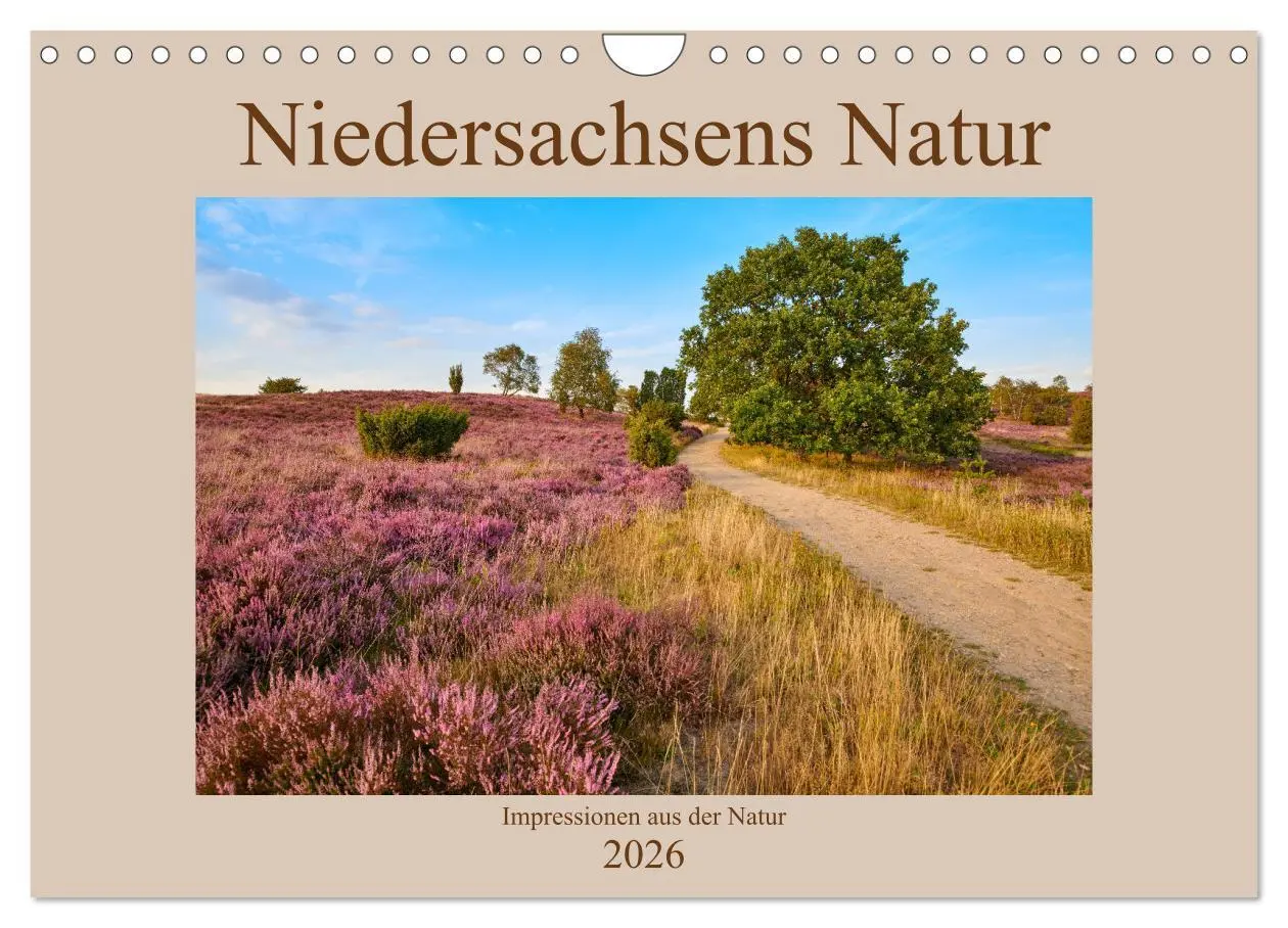 Cover: 9783457766361 | Niedersachsens Natur (Wandkalender 2026 DIN A4 quer), CALVENDO...