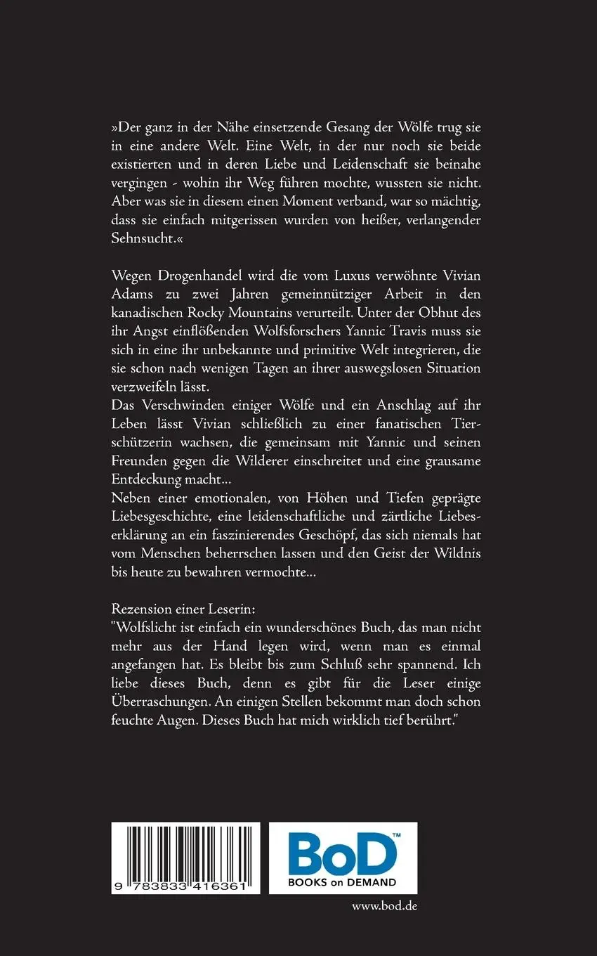 Rückseite: 9783833416361 | Wolfslicht | Magie der Wildnis | Beate M. Sommer | Taschenbuch | 2016