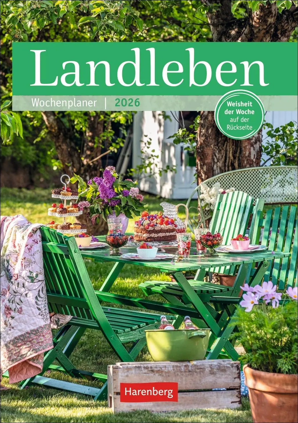 Cover: 9783840036361 | Landleben Wochenplaner 2026 - 53 Blatt mit Weisheit der Woche auf...