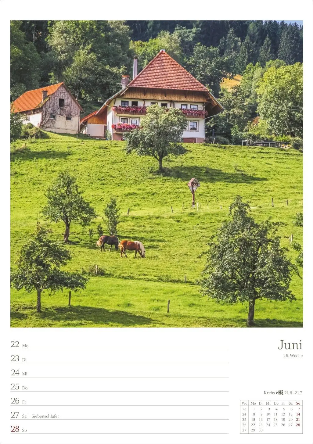 Bild: 9783840036361 | Landleben Wochenplaner 2026 - 53 Blatt mit Weisheit der Woche auf...