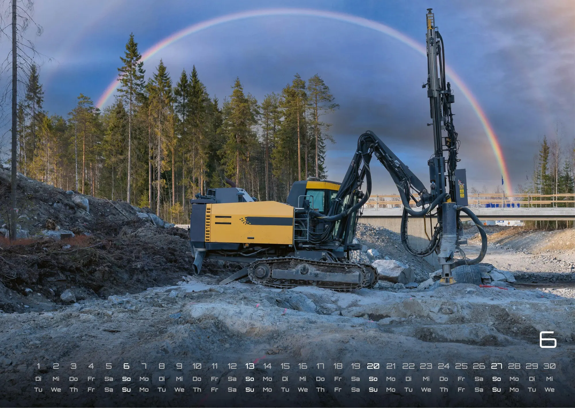 Bild: 9783986736361 | Baumaschinen - gigantische Bauhelfer - 2027 - Kalender DIN A3 | de