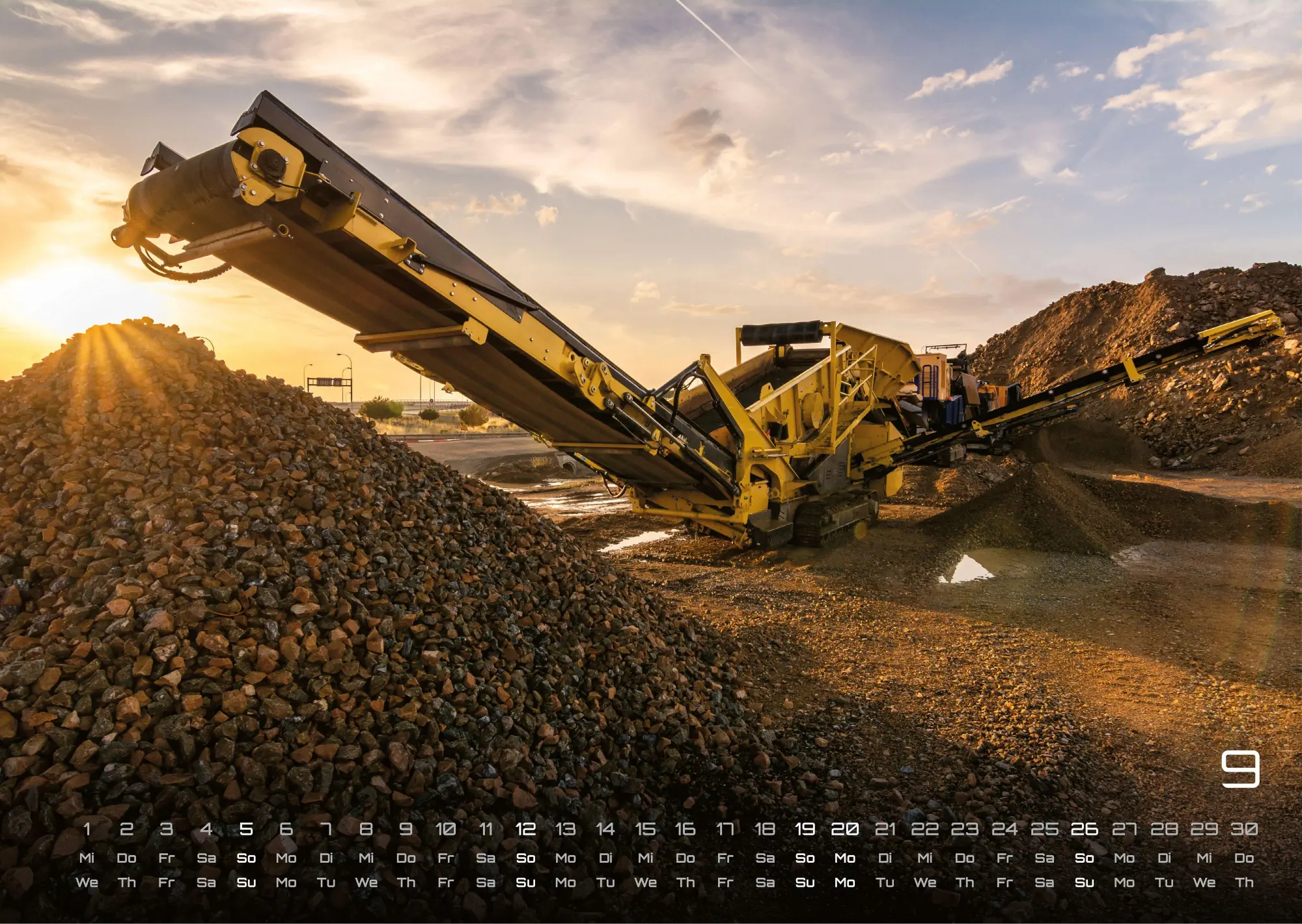 Bild: 9783986736361 | Baumaschinen - gigantische Bauhelfer - 2027 - Kalender DIN A3 | de