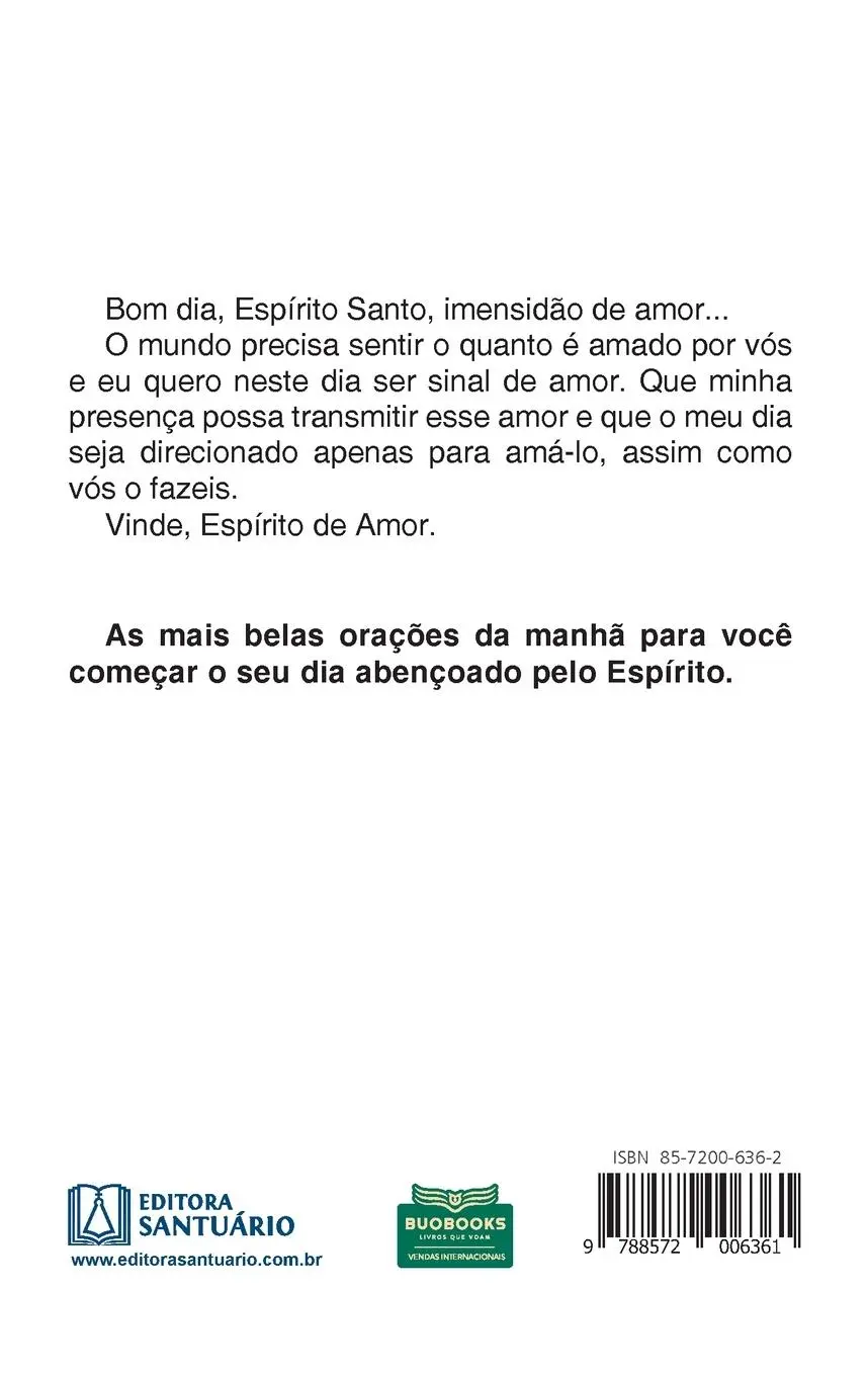 Rückseite: 9788572006361 | Bom dia, Espírito Santo | Pe. Hélcio Vicente Testa | Taschenbuch
