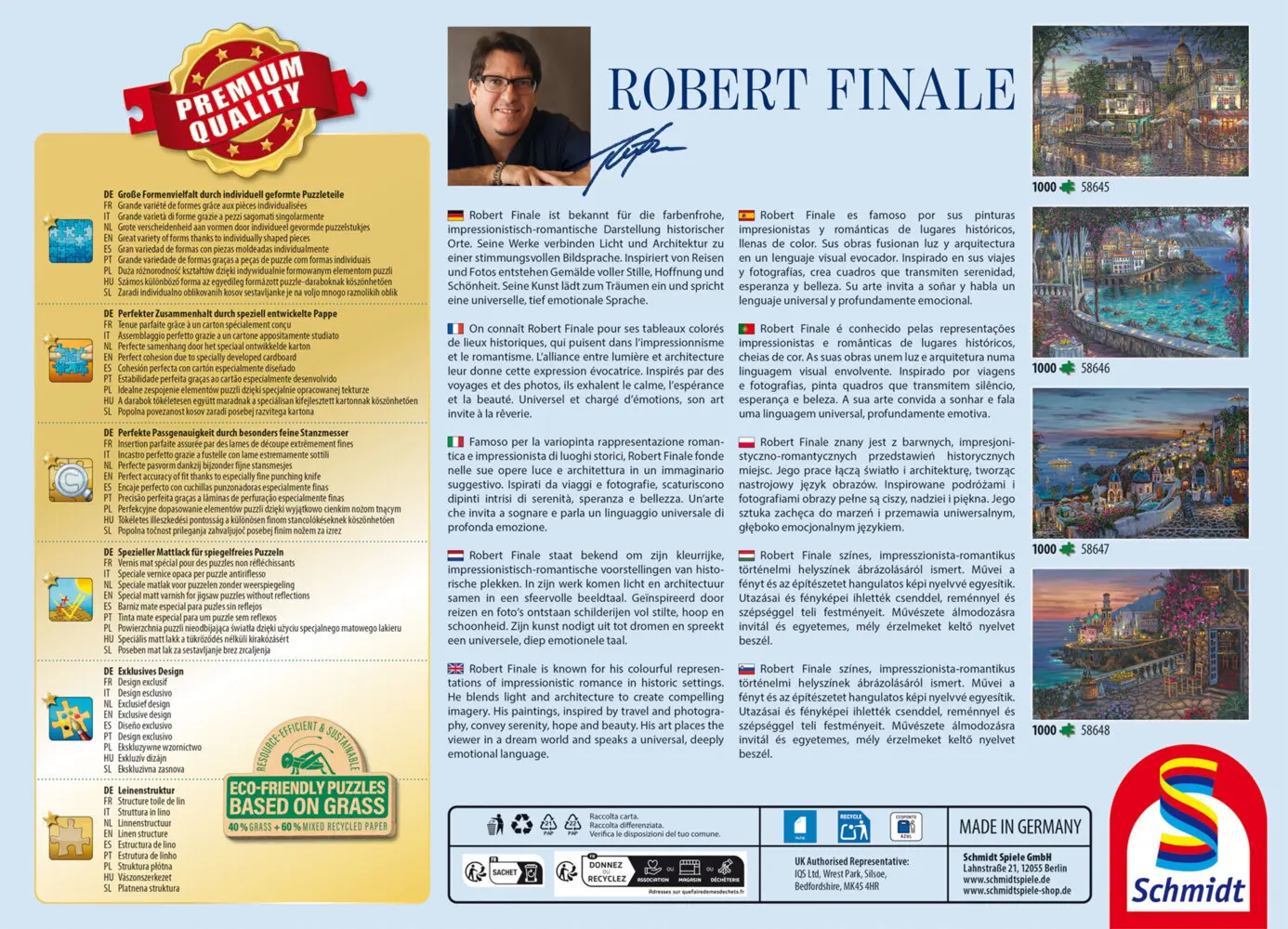 Bild: 4001504586461 | Amalfi Küste | Puzzles Robert Finale 1.000 Teile | Spiel | Schachtel