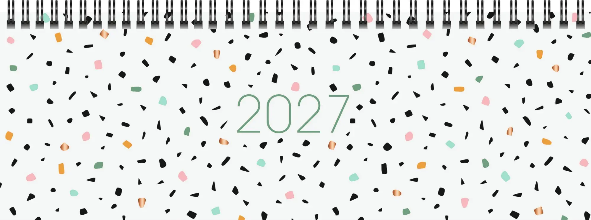 rido/idé 7036521017 Querterminbuch Mod. Sequenz 2027 "Confetti" 297×105 mm, Karton