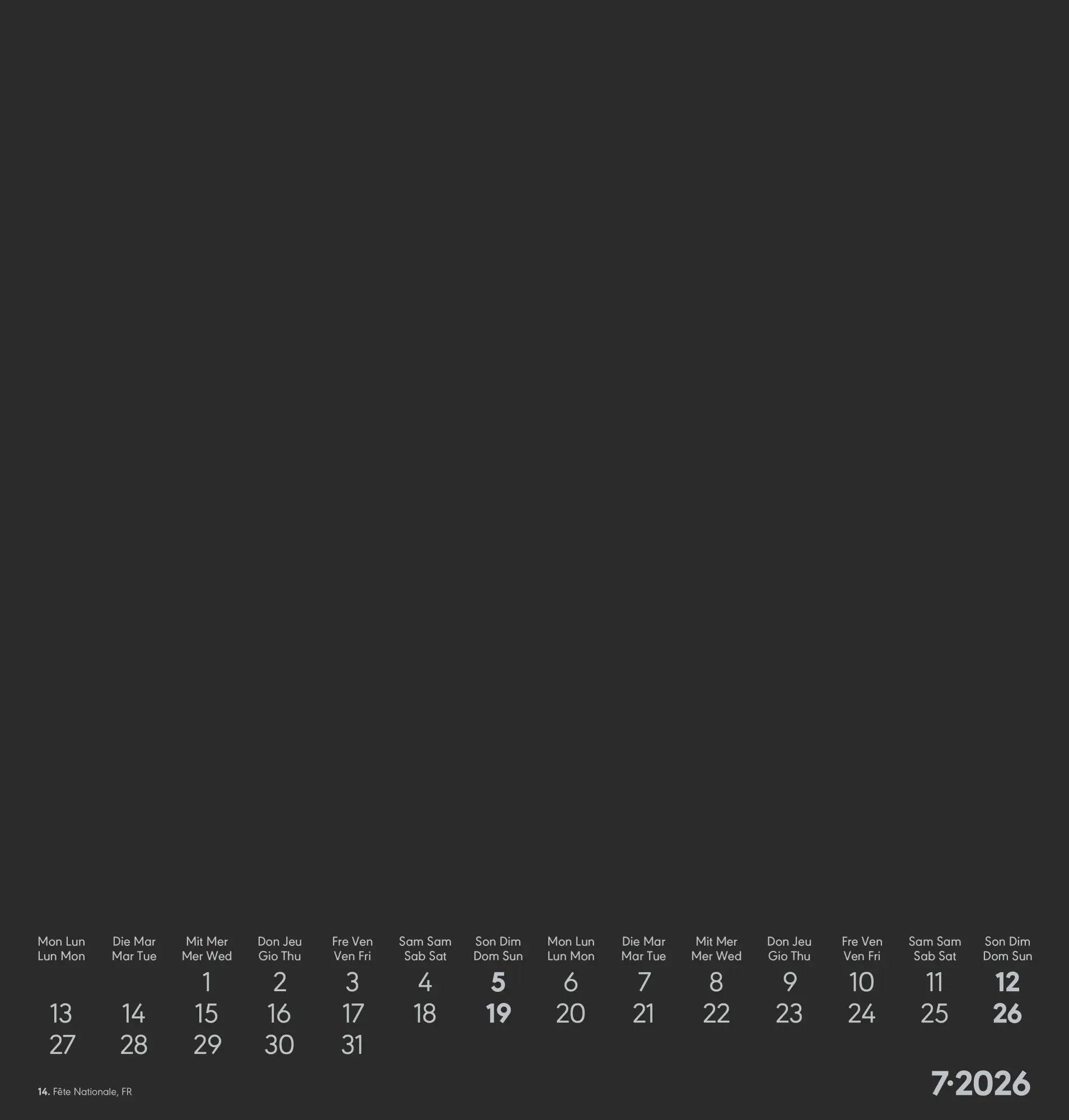 Bild: 4069095006461 | Kreativ-Kalender schwarz 2026 - 21x22 cm - Foto, Malen, Basteln -...