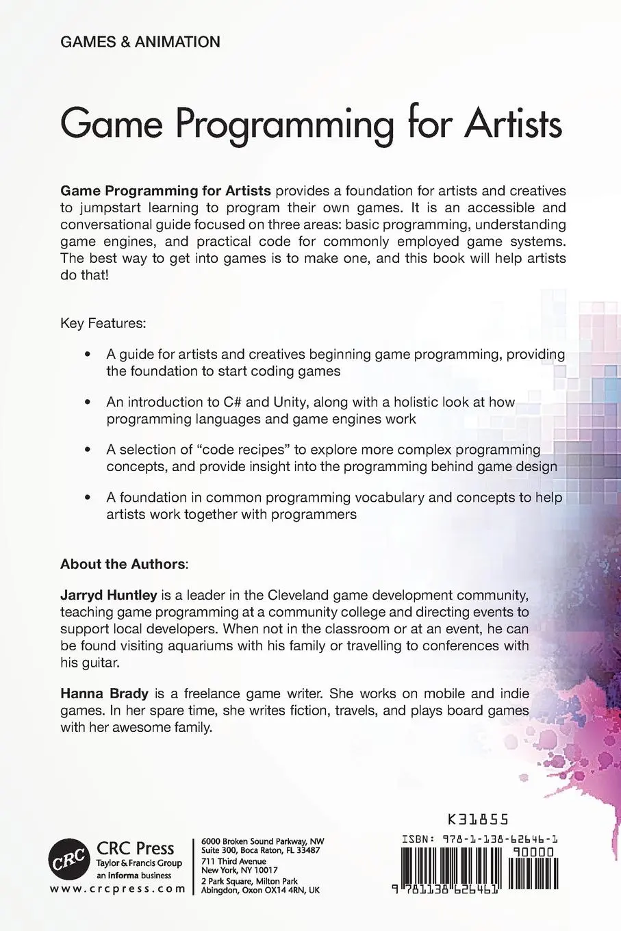 Rückseite: 9781138626461 | Game Programming for Artists | Jarryd Huntley (u. a.) | Taschenbuch