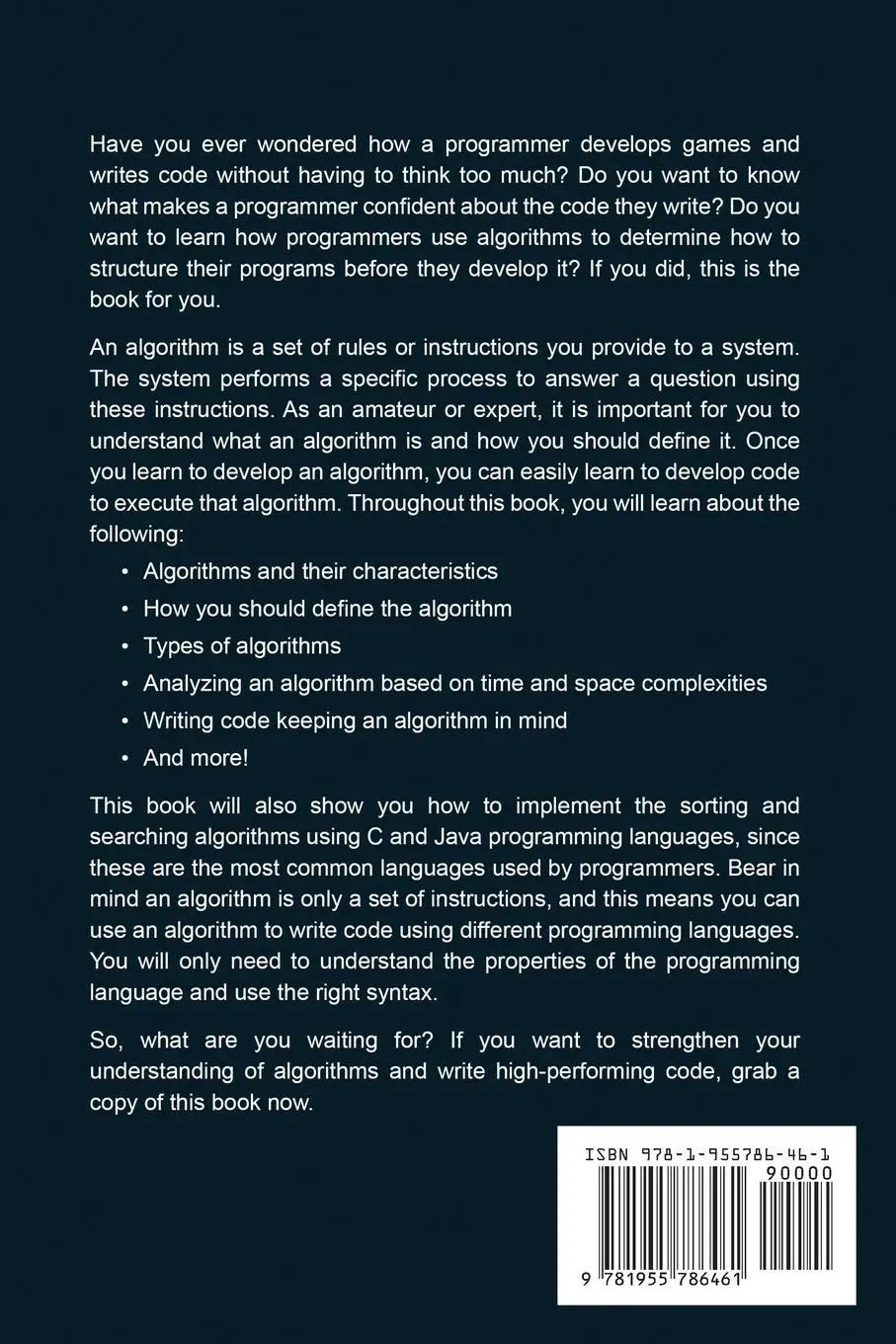 Rückseite: 9781955786461 | Algorithms | Practical Guide to Learn Algorithms For Beginners | Buch