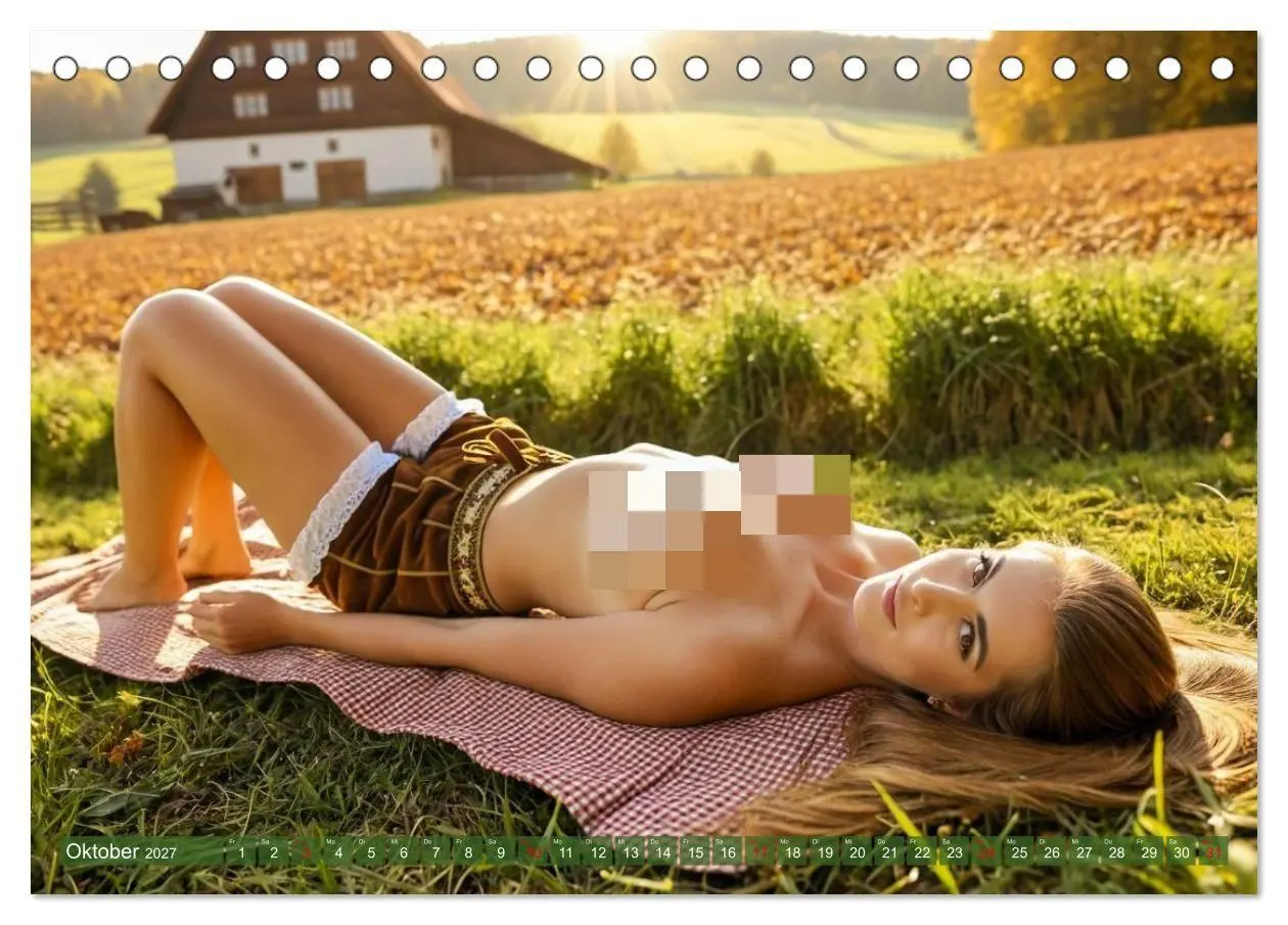 Bild: 9783516916461 | Sexy Bäuerinnen - Nackte Frauen auf dem Bauernhof (Tischkalender...