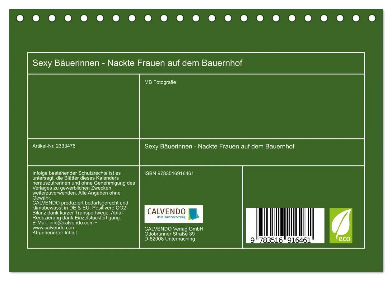 Bild: 9783516916461 | Sexy Bäuerinnen - Nackte Frauen auf dem Bauernhof (Tischkalender...