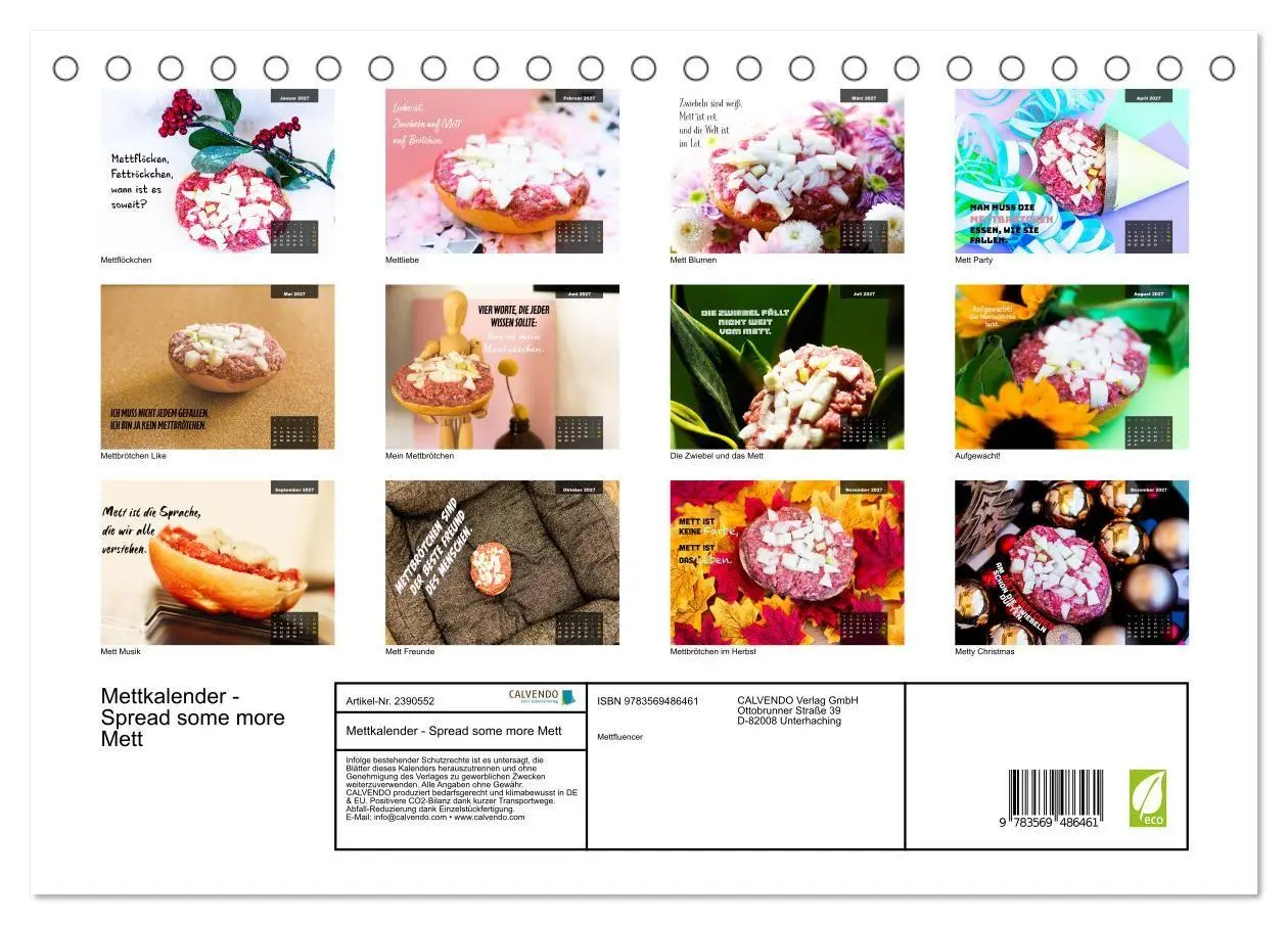 Bild: 9783569486461 | Mettkalender - Spread some more Mett (Tischkalender 2027 DIN A5...