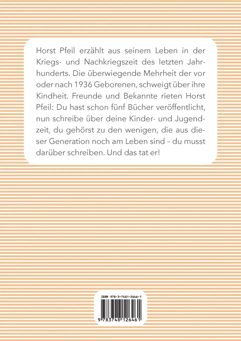 Rückseite: 9783748126461 | Illegal in Hamburg | Horst Pfeil | Taschenbuch | 156 S. | Deutsch