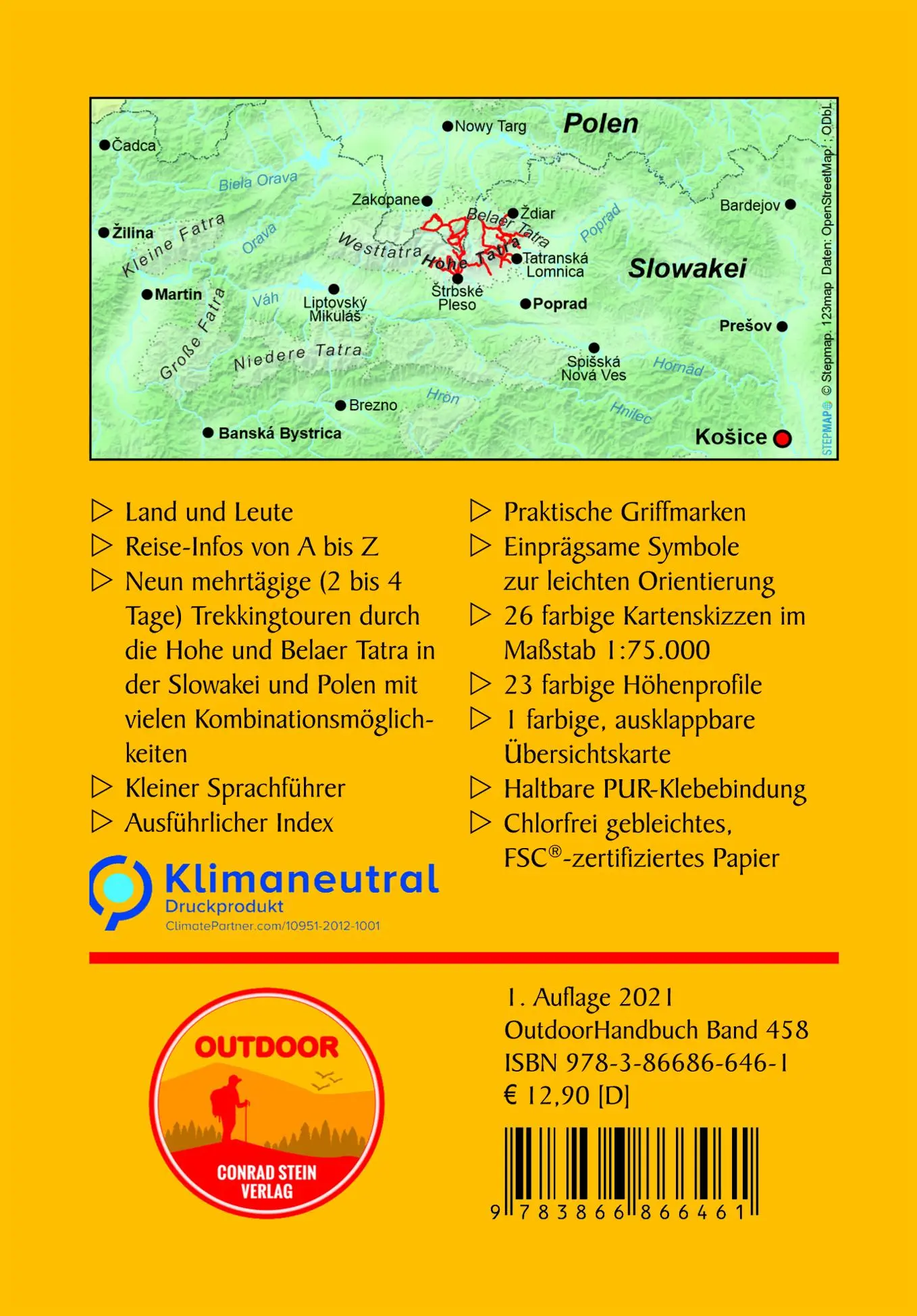 Rückseite: 9783866866461 | Slowakei/Polen: Trekkingklassiker in der Hohen und Belaer Tatra | Buch