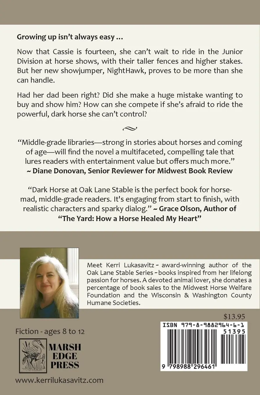Rückseite: 9798988296461 | Dark Horse at Oak Lane Stable | Kerri Lukasavitz | Taschenbuch | 2023