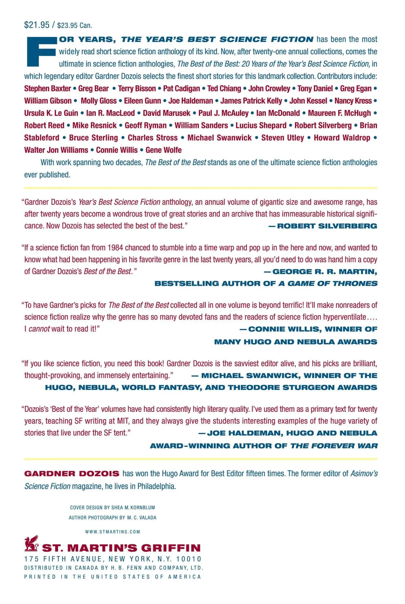 Rückseite: 9780312336561 | Best of the Best | Gardner Dozois | Taschenbuch | Englisch | 2005