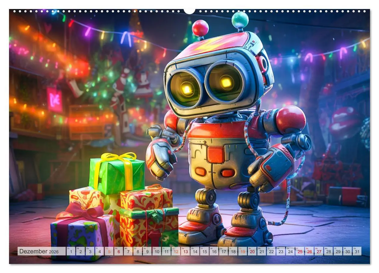 Bild: 9783457506561 | Die Welt der kleinen Robots (Wandkalender 2026 DIN A2 quer),...