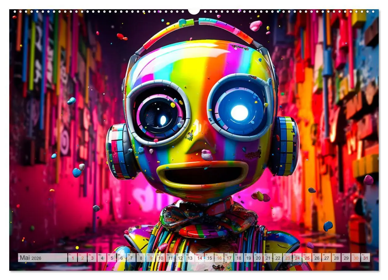 Bild: 9783457506561 | Die Welt der kleinen Robots (Wandkalender 2026 DIN A2 quer),...