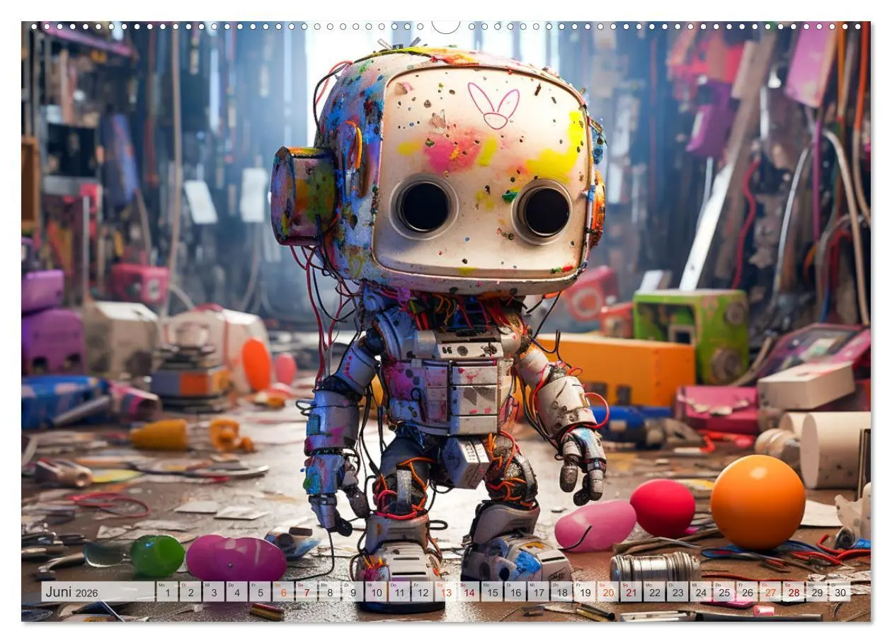 Bild: 9783457506561 | Die Welt der kleinen Robots (Wandkalender 2026 DIN A2 quer),...
