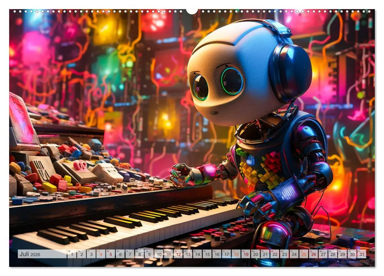 Bild: 9783457506561 | Die Welt der kleinen Robots (Wandkalender 2026 DIN A2 quer),...
