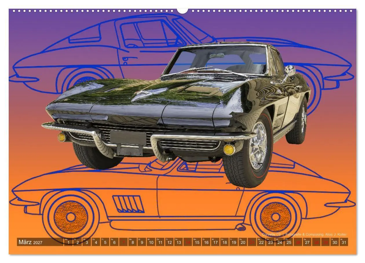 Bild: 9783569546561 | Corvette Photocomposing (hochwertiger Premium Wandkalender 2027 DIN...