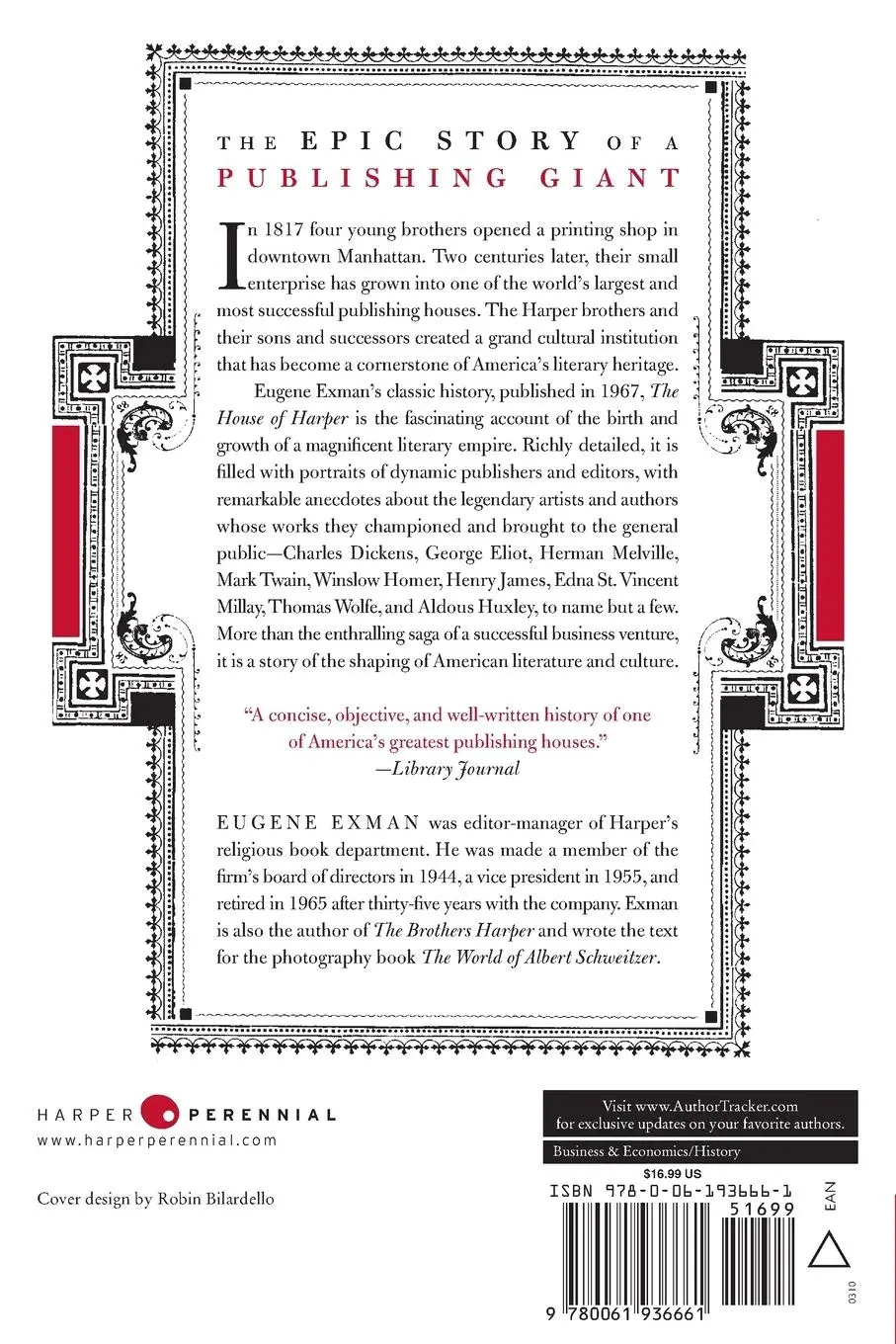 Rückseite: 9780061936661 | House of Harper, The | Eugene Exman | Taschenbuch | Englisch | 2017