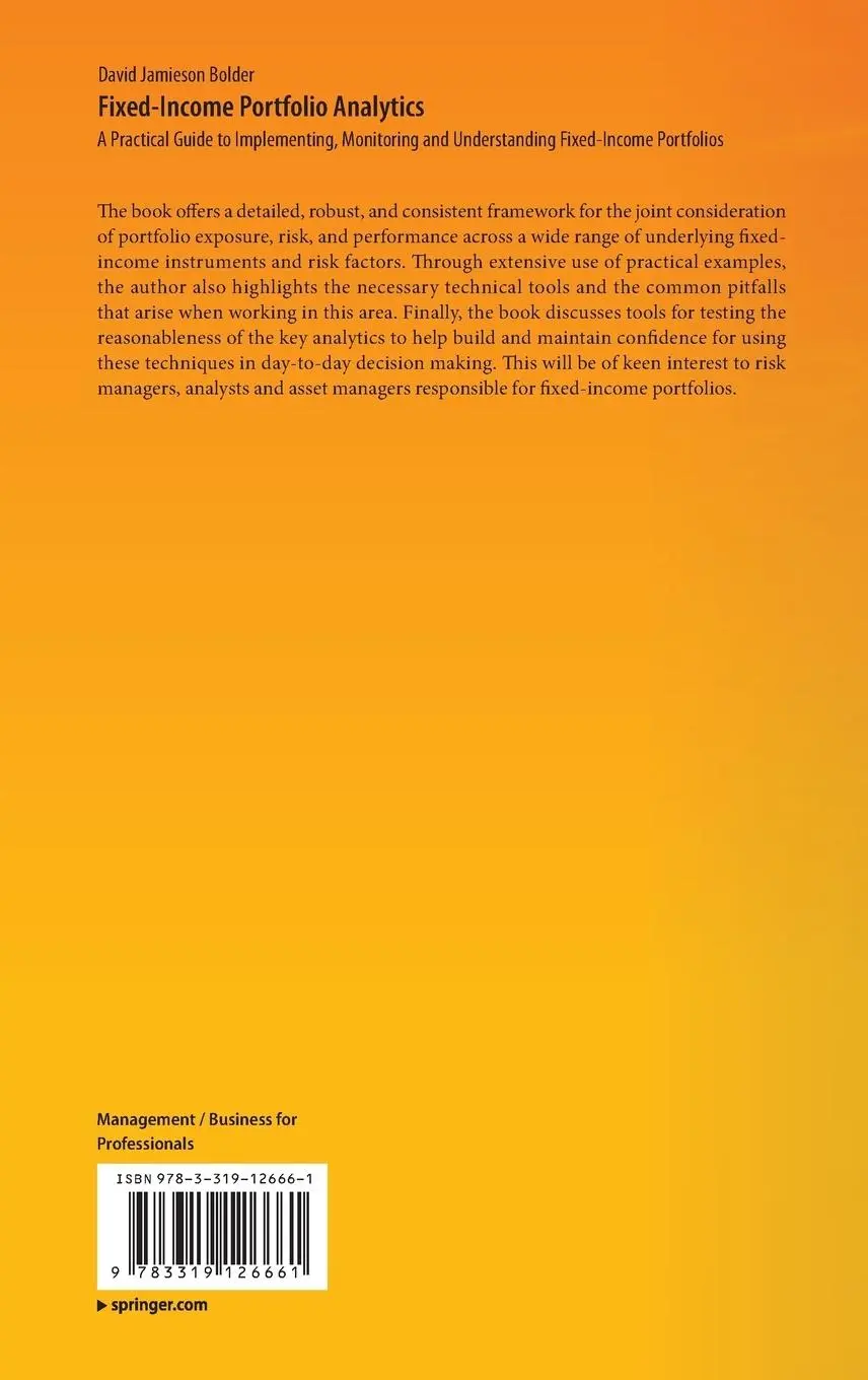 Rückseite: 9783319126661 | Fixed-Income Portfolio Analytics | David Jamieson Bolder | Buch | 2015
