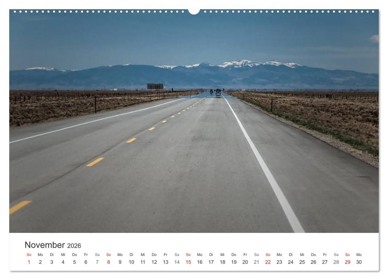 Bild: 9783516066661 | USA Roads (Wandkalender 2026 DIN A2 quer), CALVENDO Monatskalender