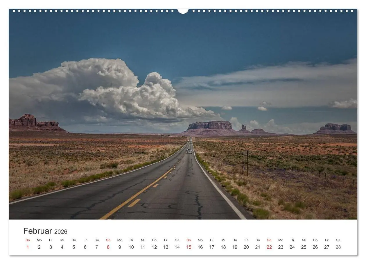Bild: 9783516066661 | USA Roads (Wandkalender 2026 DIN A2 quer), CALVENDO Monatskalender