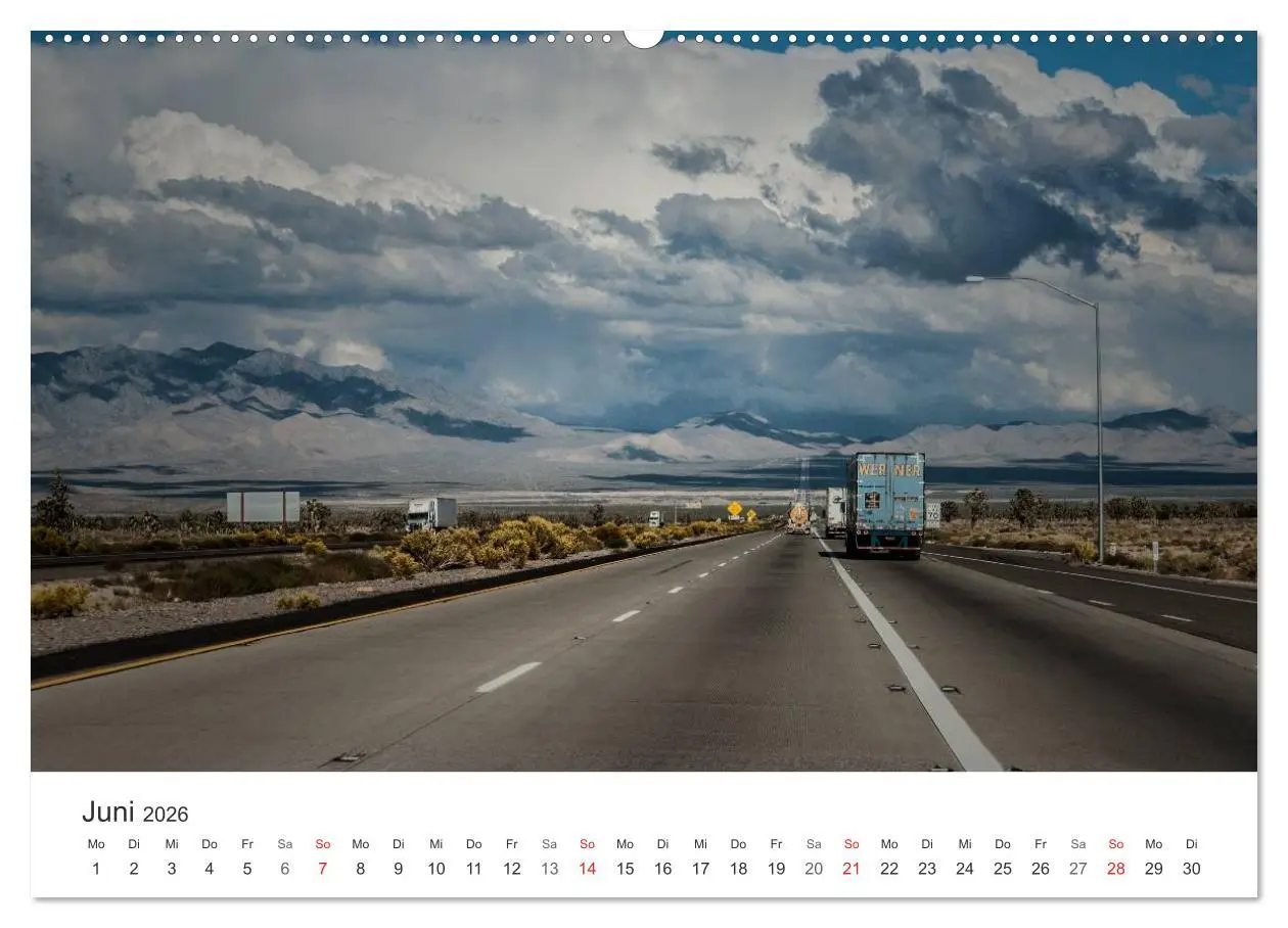 Bild: 9783516066661 | USA Roads (Wandkalender 2026 DIN A2 quer), CALVENDO Monatskalender