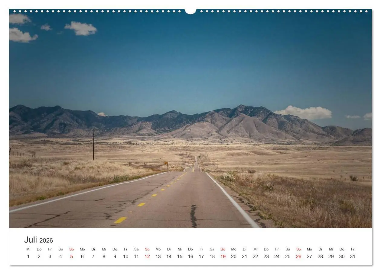Bild: 9783516066661 | USA Roads (Wandkalender 2026 DIN A2 quer), CALVENDO Monatskalender
