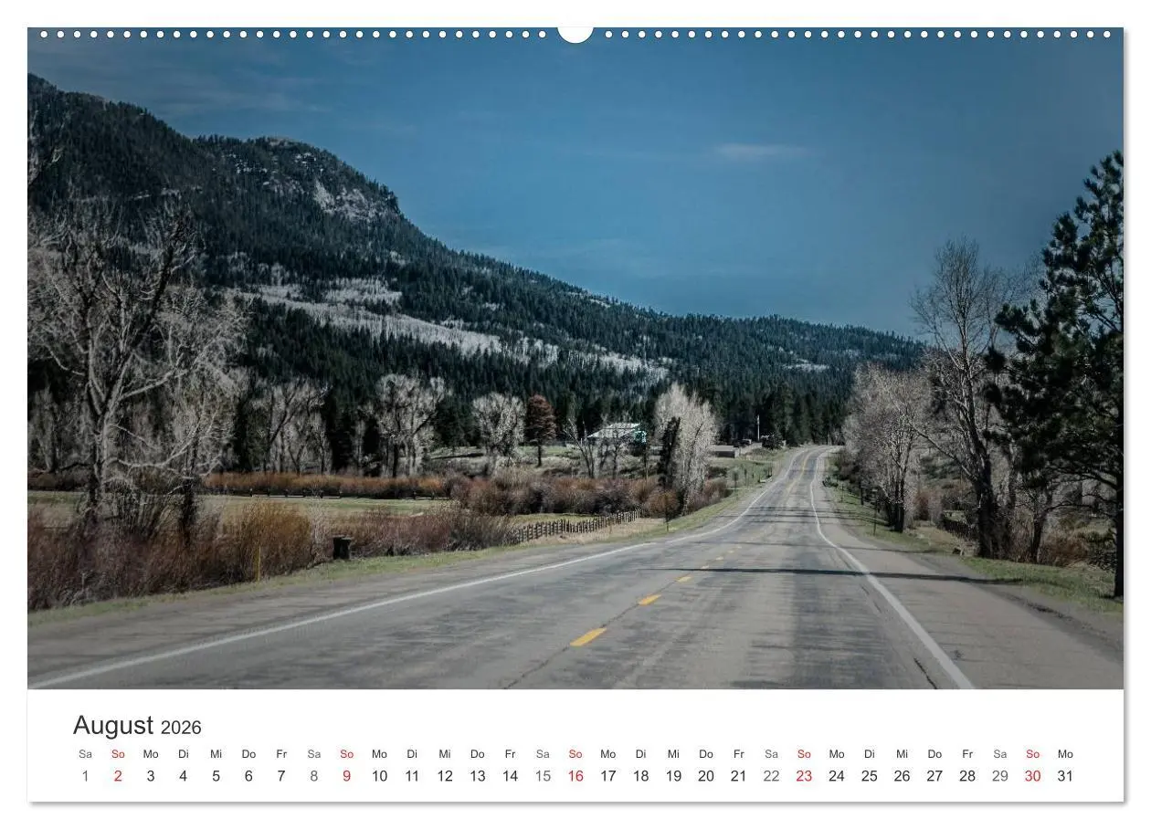 Bild: 9783516066661 | USA Roads (Wandkalender 2026 DIN A2 quer), CALVENDO Monatskalender