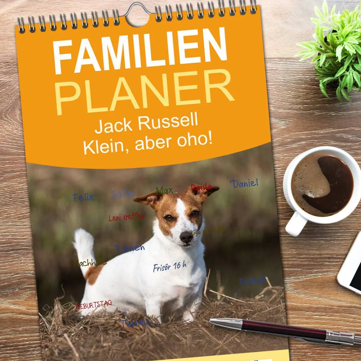 Bild: 9783516516661 | Familienplaner 2026 - Jack Russell - Klein, aber oho! mit 5 Spalten...