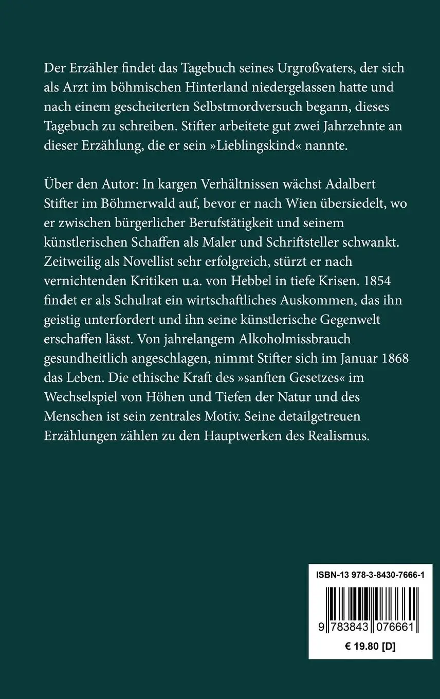 Rückseite: 9783843076661 | Die Mappe meines Urgroßvaters | Adalbert Stifter | Buch | 176 S.