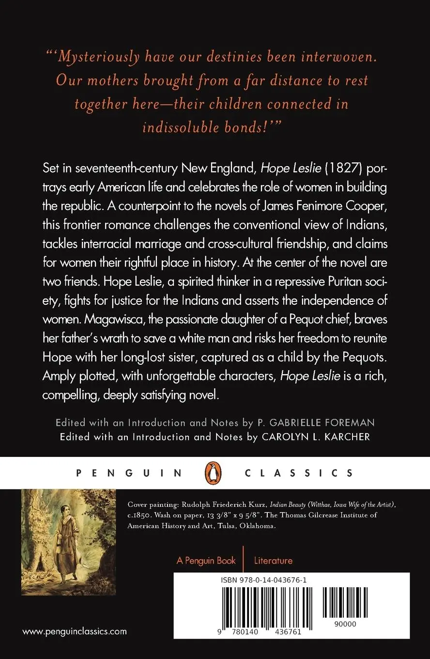 Rückseite: 9780140436761 | Hope Leslie | or, Early Times in the Massachusetts | Sedgwick | Buch