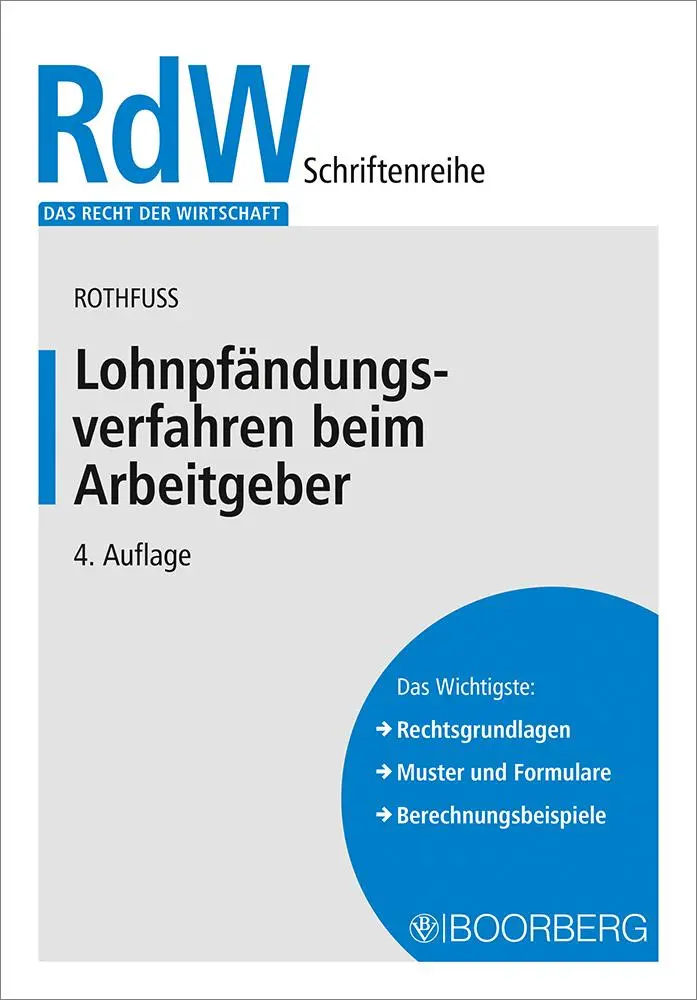 Cover: 9783415076761 | Lohnpfändungsverfahren beim Arbeitgeber | Peter Rothfuss | Taschenbuch
